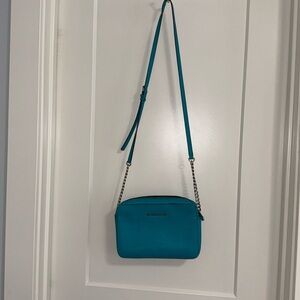 Michael Kors Jet Set Teal Crossbody Bag